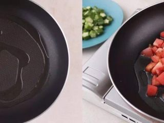 4、一份不正宗的意大利面，但好吃到一人吃三碗！？,炒锅大火烧热，热锅倒入橄榄油马上下番茄，翻炒出汁