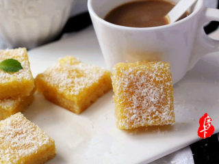 22、法式小甜点【椰蓉柠檬小方】,享受下午茶时光~~