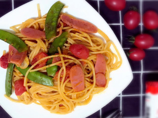 12、家庭版意大利面,摆盘，大口大口地吃吧。