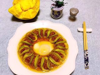 12、角瓜鲜肉蒸蛋,一个人的晚餐也要精致噢