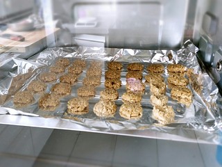 9、低糖无油燕麦饼干,放进烤箱170度20分钟