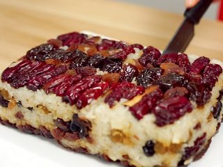 21、少奶奶最爱吃的甑（jing）糕-补血圣品,放置稍凉后切件装盘