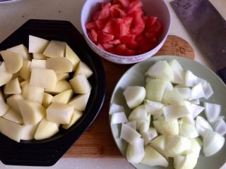 15、了不起的小番茄➕番茄土豆红烩牛肉,全部蔬菜准备好