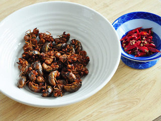 1、香辣知了猴,原料图