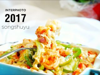 12、剩米饭华丽大变身——虾仁焗饭,成品。