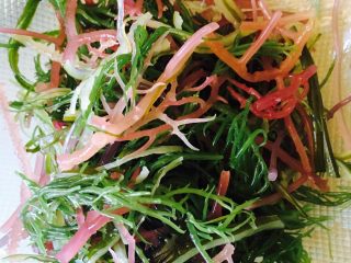 3、凉拌石花菜,摘洗小段，控干水