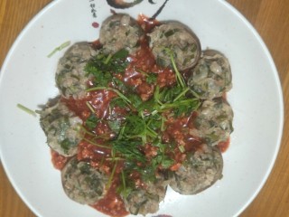 15、香菇酿肉,成品，色香味俱全。