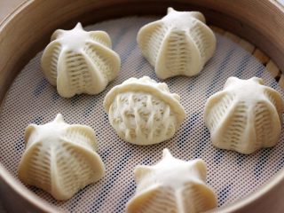 11、花样豆沙包,嘻嘻????全部做好了、漂亮不