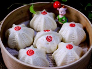 15、花样豆沙包,家的味道、有颜值又好吃、我一下干掉3个
