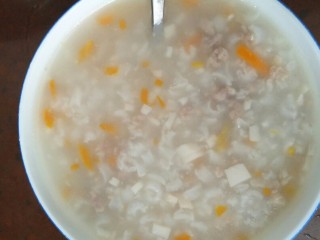 7、牛肉粥,成品图