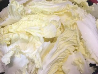 9、排骨烩菜,放入白菜，适量盐，盖上锅盖中火15分