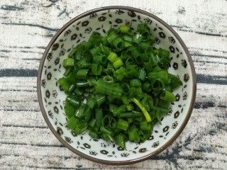 1、超人气的厚蛋烧，吃一次就上瘾,葱洗净切末待用。