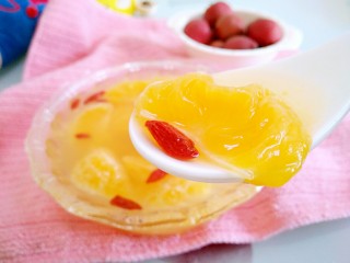 10、橘子罐头,也可以加上一点枸杞搭配更美哦！