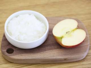1、6m+苹果米糊,食材准备~