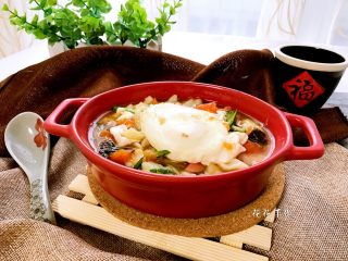 10、家常疙瘩汤, 盛入容器中。