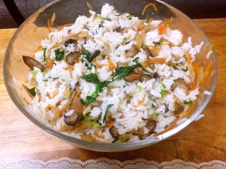 10、稻荷寿司,搅拌均匀