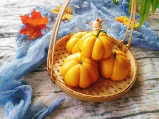 26、#最爱包子#+仿真小南瓜豆沙包,成品图