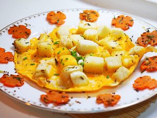 19、早餐篇:抱蛋孜然馒头粒,装盘啦