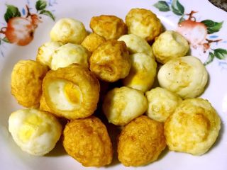 7、番茄福蛋,炸好的鹌鹑蛋太有食欲了