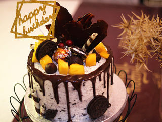 34、火爆ins的滴落蛋糕【奥利奥咸奶油蛋糕】,成品