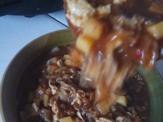 16、家庭版素臊子刀削面,浇上素卤汁