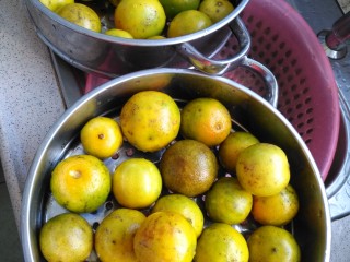 1、霜降腌咸柠檬,柠檬洗干净放少许盐浸泡二十分钟