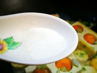 10、家宴创意菜谱～白玉金珠,加入少许白糖