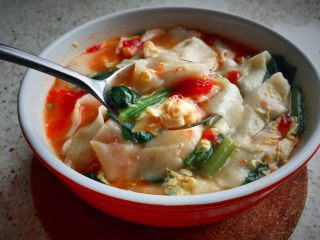 25、西红柿鸡蛋面片汤,开吃啦