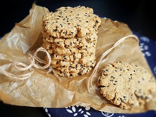 14、粗粮燕麦饼干,成品