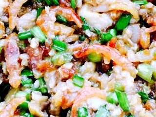 9、蘑菇????饺子#有个故事#,这是搅拌均匀的饺子馅