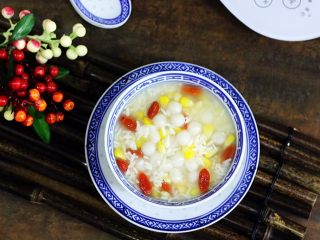 16、玉米圆子甜酒酿,成品图。