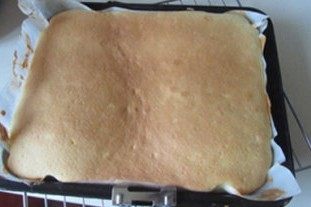 14、爆红的甜品---盆栽芝士蛋糕,烤好后拿出来倒扣，稍凉后揭去烘烤布；