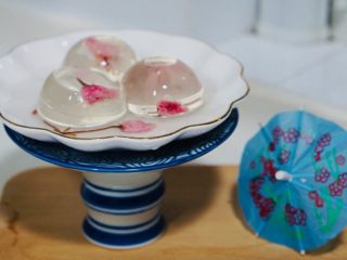 11、日料，改良版樱花水信玄饼, 各种盘子，各种摆