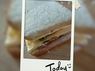 9、鸡蛋三明治,鸡蛋三明治完成！