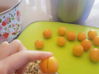 2、蜜渍金桔酱,竖向切几道口子，剔除籽