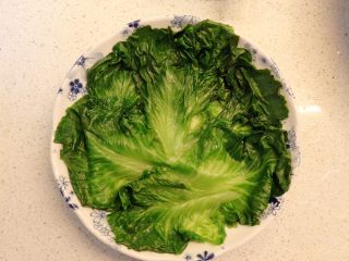 13、鸡肉蔬果沙拉,生菜叶铺盘。