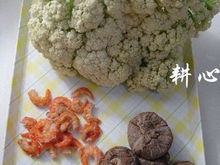 1、香菇炒松花菜,食材图