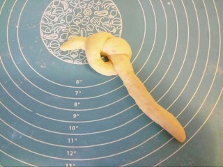 10、胡萝卜小餐包,打一个结，如图