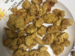 9、糖醋菜＋菠萝咕噜肉,二次复炸完的效果，比第一次炸来的酥脆，颜色更深些。(所以复炸很重要不能忽略哦)