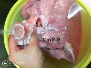7、猪肺的处理方法,微微干净的猪肺。