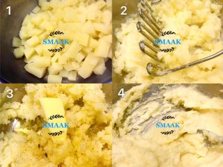 21、感恩节食谱-烤鸡（家庭版）,土豆泥制作：煮熟土豆，碾碎，加盐，黑胡椒，黄油，肉桂粉，（可以按口味适当加入淡奶油或者牛奶）味道会更好吃哦！