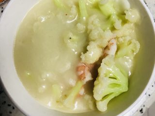 14、花菜虾浓汤,正好一人份