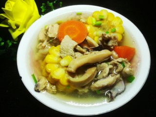 12、玉米墨鱼炖肉,成品图。