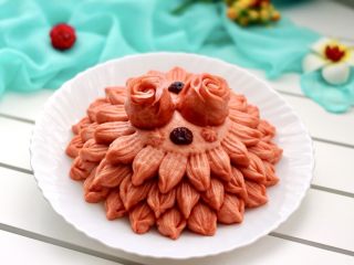 22、花样豆沙馒头,成品一