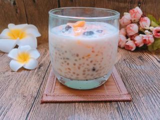 13、干了这杯蔓越莓芒果西米露吧～,放冰箱冷藏后更好吃哦