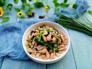 15、家常菜+韭菜炒小白虾,成品图