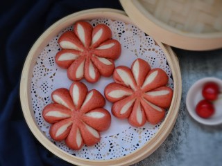 24、花朵馒头,美美哒花朵馒头。