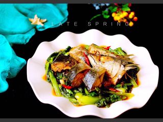 22、鲐鱼小白菜#烟台特色#,成品一