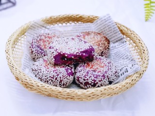 17、补血养颜～低脂紫薯红糖糯米饼,咬开红糖爆出来啦！