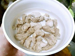 5、海底椰无花果瘦肉汤,把瘦肉捞出来。洗干净